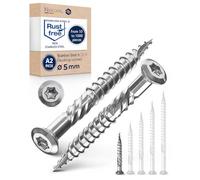 NietFullThings Decking Screws Stainless Steel A2 (304) Torx Wood Screws 5x40 mm Deck Screws for Wood Outdoor Pack of 25