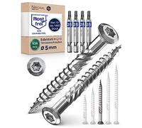 NietFullThings Decking Screws Stainless Steel A2 (304) Torx Wood Screws 5x60 mm Deck Screws for Wood Outdoor Pack of 1000