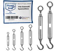 NietFullThings Stainless Steel Turnbuckle Hook Eye DIN 1480 - Marine Grade 316 Rope Tensioner - Wire Rope Tensioner - M10 - 1 Piece