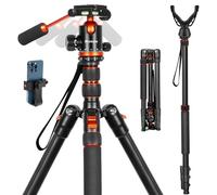 Nietoto 2 in 1 Camera Tripod & Hunting Stand Foldable, 68" Ball Head Tripod for Camera and Phone, Heavy Duty Tripod for DSLR Camera Lasers Binoculars Telescope Spotting Scope, Min Size 16.5" with Bag