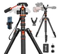 Nietoto 68" Ball Head Camera Tripod & Monopods, 360° Smooth Rotation V-Yoke Rifle Shooting Tripod & Hunting Stick, Heavy Duty Tripod for Camera and Outdoor Hunting with 16.5" Min Size and Carry Bag
