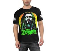 NIETRET Men's Music Zombies T-Shirt Multi-Faceted Printed Short Sleeve Shirts Round Neck Graphic Tee Tops Black M