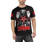 NIETRET Men's Music Zombies T-Shirt Multi-Faceted Printed Short Sleeve Shirts Round Neck Graphic Tee Tops Black L