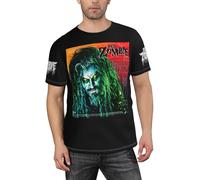 NIETRET Men's Music Zombies T-Shirt Multi-Faceted Printed Short Sleeve Shirts Round Neck Graphic Tee Tops Black XXL