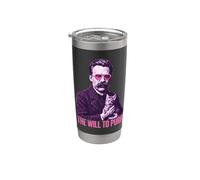 Nietzsche Cat Will to Purr Funny Philosophy Stainless Steel Insulated Tumbler
