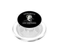 Nietzsche Love Your Saddle Funny Philosophy Parody PopSockets PopGrip for MagSafe