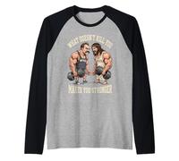 Nietzsche Quote Funny Philosophy Gym Powerlifting Raglan Baseball Tee