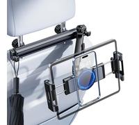 NIFBANG Car Tablet Headrest Holder,[3 in 1 Long Arm + Two Hook ] iPad Car Mount for Back Seat,Car Accessories Backseat Road Trip Essentials for Kids,For 4-13" Devices,iPad Pro,Air,Mini,Galaxy,Switch