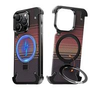 NIFBANG Case for iPhone 16 Pro Max with Magsafe Stand, Magnetic Ring, Frameless Kevlar Aramid Fibre, Anti-Scratch, Thin Mobile Phone Case, Shockproof Protective Case for iPhone 16 Pro Max Phone Case