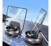 NIFBANG Dash Phone Holder for Car, Suction Cup Cell Phone Mount for Dashboard, 360 Rotatable Universal Hands Free Automobile Stand, Car Accessories for iPhone 16 Pro Max 15 Samsung S25,Silver Black