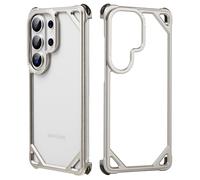 NIFBANG for Samsung Galaxy S26 Ultra Bumper Case,Aluminum Thin Slim No Back Phone Cases Compatible with MagSafe,Metal Frameless 4 Corner Airbags Shockproof Protective S26 Ultra Cover(Natural Titanium)