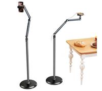 NIFBANG Overhead Phone Stand Floor Stand, Mobile Phone Holder for Bed Desk, Adjustable 360° Rotatable Long Arm Phone Tripod Stand for Video Recording, Phone Mount for iPhone 17 16 Samsung Android