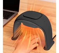 NIFBANG Space Heaters for Indoor Use,Desk Hand Warmer Ceramic Energy Efficient Heater with Thermostat,Foldable Electric Desk Hand Heater,Heated Mouse Pad Hand Warmer for Office Women Men Gifts(Black)