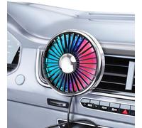 NIFBANG USB Car Fan Air Vent Mounted,Portable Car Cooling Fan with Colorful Light,360° Rotatable Mini Quiet Fan That Blow Cold Air,Clip On Car Vent Cooler Fan for Vehicle,Van,Pickup Truck,SUV,RV