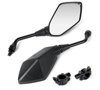 Nifeida Universal Motorcycle Rear View Mirrors, Adjustable Side Convex Mirrors - with M10 Bolt, with 7/8" Handle Bar Mount Clamp for ATV, Dirt Bike, Scooter, Cruiser, Suzuki, Honda, Victory and More
