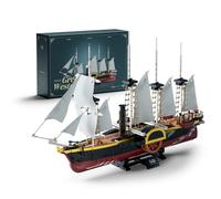 Nifeliz Great Western Ship Model Building Set, Steamship Model Kit for Adults, Collectible Boat Model for Display, Gift for Ship Enthusiasts (1948 PCS, NF10346)