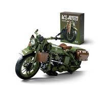 Nifeliz Motorcycle WLA Model Building Set for Adults, Classic Military Bike Building Kit with Authentic Features, Collectible Display Gift (NF10333, 833 PCS)