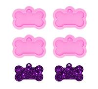 Nifocc 4-Pack Large Dog Bone Shaped Silicone Craft Molds - Pink