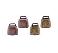 Nifocc 4 Pcs Pet Copper Bells - Bronze & Red Bronze, Anti-Lost Animal Bell - Copper & Brass, Christmas & Multi-purpose Occasion