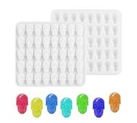 Nifocc 40 Cavity Mini Skull Pendant Epoxy Resin Silicone Mold for Jewelry Casting, DIY Crafts, Earrings, and Gummy Charms