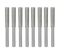 Nifocc 8 PCS Diamond Sharpening Wheels Diamond Chainsaw Sharpener Burr Grinding Stone File for Metal Chainsaw Alloy Steel Jade Gem Stone carving Ceramics Glass - 5/32" 4 mm