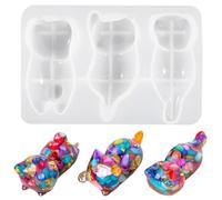 Nifocc Cat Epoxy Resin Moulds Cat Pen Holder Silicone Mould 3D Animal Crystal Casting Mould for DIY Brush Holder Jewellery Crafts