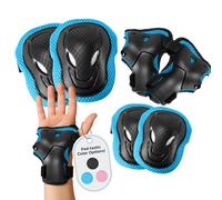 Niftii Knee Pads for Kids - 6 in 1 Protective Gear Set with Elbow Pads & Wrist Guards - Adjustable Safety Set for BMX, Scooters, Skating, Roller Blades & Biking - Ages 3-9