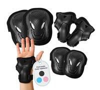 Niftii Knee Pads for Kids - 6 in 1 Protective Gear Set with Elbow Pads & Wrist Guards - Adjustable Safety Set for BMX, Scooters, Skating, Roller Blades & Biking - Ages 3-9