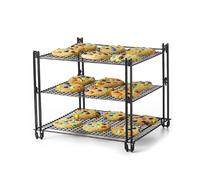 Nifty 3-Tier Cooling Rack - Non-Stick Coating Wire Mesh Design Dishwasher Safe Collapsible Kitchen Countertop Organizer Use for Baking Cookies Ca