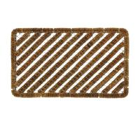 nifty Door Mat - Wire Boston Brush Coir Doormat - Shoe Scrapper Rug, Non-Slip Doormats Indoor and Outdoor, Front Rubber Door Mat with Metal Frame, Dirt Trapper Mat for Entrance (1, 39x59cm)