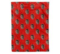 Nifty Gifty Personalised Blanket Featuring Your Face | Create Your Own Personalised Photo Blanket | Upload Your Favourite Photo For The Perfect Fleece Blanket | Unique Personalised Gifts (RED)
