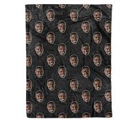 Nifty Gifty Personalised Blanket Featuring Your Face | Create Your Own Personalised Photo Blanket | Upload Your Favourite Photo For The Perfect Fleece Blanket | Unique Personalised Gifts (BLACK)
