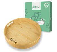 Nifty! Lazy Susan, Bamboo Wood Rotating Kitchen Organiser, 12 inches, Household Storage for condiments and turntable for dining table