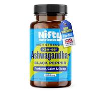 Nifty Nutrients Ashwagandha KSM-66® 1500mg High Strength Capsules | 1 a Day | 90 Capsules 3 Month Supply | Vegan & Black Pepper to Aid Absorption | Made in The UK