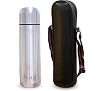 Nifty Thermal Flask - Double Walled Vacuum Insulated Flask- Cold & Hot Water Flask, Stainless Steel Water Bottle 500ml, 750ml, 1 LTR, Leak Proof, Sliver (1 LTR Flask)