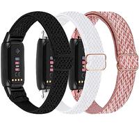 Nigaee Nylon Bracelet Compatible with Fitbit Inspire 3/Inspire 2/Inspire HR/Inpsire/Fitbit Ace 3/Ace 2, Breathable Adjustable Woven Fabric Wristband Compatible with Fitbit Inspire 3 Women Men, 5.3