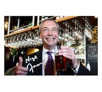 Nigel Farage Autograph Signed A4 Photo Print
