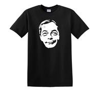 Nigel Farage Reform UK Party Che Guevara Style Heavy Cotton T-Shirt Black