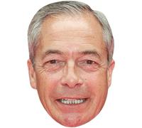 Nigel Farage (Teeth) Celebrity Mask, Flat Card Face, Fancy Dress Mask
