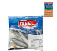 Nigel Frozen Sardines 800gr with Rajah Fish Seasoning 100Gr - Freshly frozen sardines for pan-frying or grilling