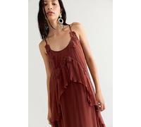 Nigel Preston Floating Angel Chiffon Maxi Dress at Free People in Hot Chocolate, Size: Large - female