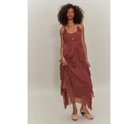 Nigel Preston Floating Angel Chiffon Maxi Dress at Free People in Hot Chocolate, Size: Medium - female