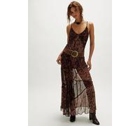 Nigel Preston Paisley Patch Maxi Dress at Free People in Black/Brown, Size: Large - female