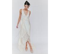 Nigel Preston Soho Wrap Midi Dress at Free People in Ivory, Size: Medium - female