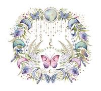 Nigel Quiney Artistic Blank Greeting Card - Butterfly and Moon Phases - Suitable for Birthday/Anniversary - Pizazz Range
