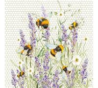 Nigel Quiney Birthday/Blank Card for Women/Girls - General Female Card - Lavender and Bees with Foil Details - Eco-Friendly and Recyclable