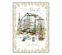 Nigel Quiney Birthday Card for Dad - Artistic Gardening & Greenhouse Design - Stylish Birthday Greeting Card
