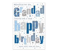 Nigel Quiney Birthday Card for Grandad - Fun Star Design - Premium Greeting Card with Envelope - Eco-Friendly & Recyclable