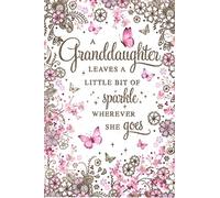 Pizazz Sentiment Granddaughter Birthday Card - Happy Birthday Card with Pretty Floral Butterfly Border and Flitter Details - Greeting Card for Women/Girls