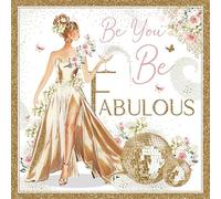 Nigel Quiney Birthday Card For Her - Be Fabulous - Gold Foil Finish - From The Pizazz Range - Eco-Friendly & Made in the UK
